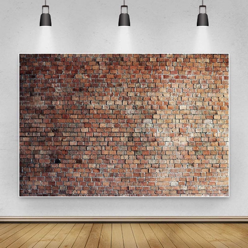 LFEEY 12x8ft Vintage Red Brick Wall Backdrop for Photoshoot Old Brickwall Backgrounds for Photography Newborn Baby Shower Adults Wedding Portrait Photography Backdrop Wallpaper Photo Studio Props - Image 3